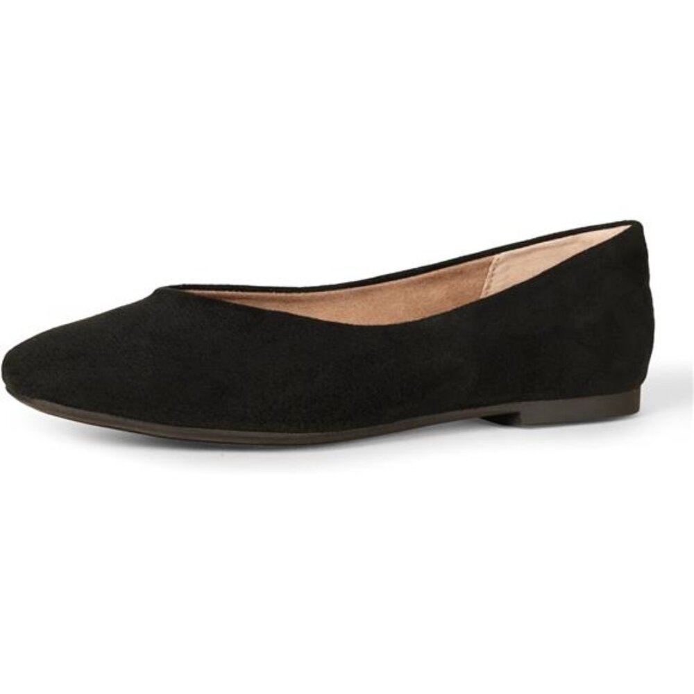 Amazon Essentials Women's Comfortable Square-Toe Slip On Ballet Flat